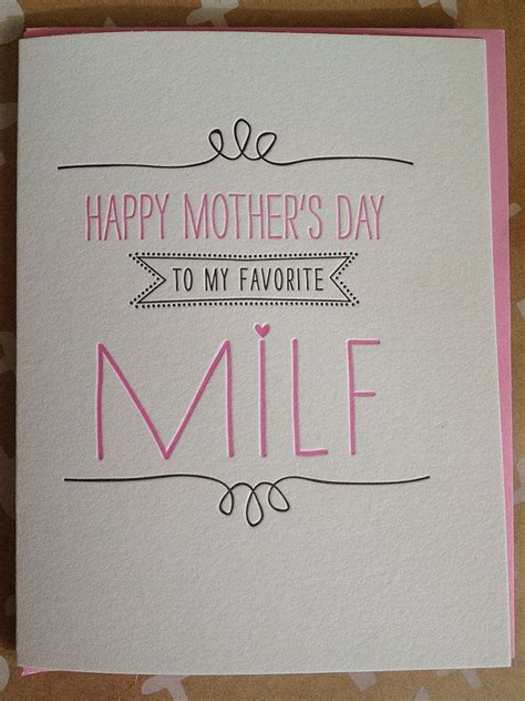 Funny MILF card Mother's Day card for MILF, Wife or ...