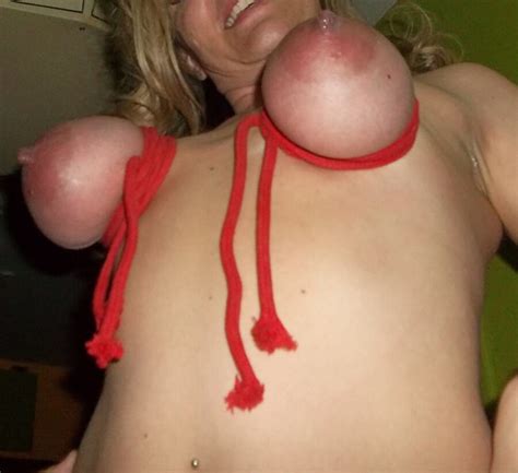 MILF tied tits | Bondage Porn Jpg