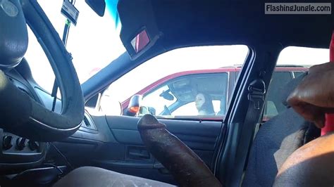 In car massive black dick for wife on parking Dick Flash ...
